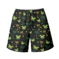 thumbnail image 3 of Binienty Men's Board Shorts Swim Trunks With Jamaica Flag Design - Quick Dry for Beach Surfing and Summer Vacation, 3 of 8