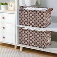 thumbnail image 2 of Yayeee Foldable Storage Basket for Shelves Set of 2 Waterproof Cloth Bins with Handles, Checkered Stars Pattern, 2 of 7
