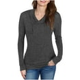 thumbnail image 2 of Neewe Womens Hoodies Casual Long Sleeve Pullover Tops Loose Hooded Sweatshirt with Pocket, 2 of 6