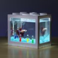 thumbnail image 4 of Mini Aquarium with Light Fishbowl for Home Office Tea Table Decoration, 4 of 8