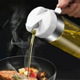 thumbnail image 1 of RKSTN Storage and Organization Olive Oil Dispenser Bottle Leakproof Glass Oil Container With Non-Slip Handle Automatic Cap And Stopper Oil Dispenser Bottle For Kitchen 450ML Storage Bins, 1 of 8