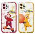 thumbnail image 2 of Precioso Teletubbies funda de silicona suave para iPhone 14 Pro Max 13 12 11 Pro Max Mini XR XS X 8 7 6 6S Plus SE 2020 cubierta trasera transparente Fivean unisex, 2 of 2