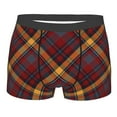 thumbnail image 3 of Haiem Buffalo Check Plaid Men's Boxer Briefs, Every Day Comfort Stretch Cotton Moisture-Wicking Underwear-Large, 3 of 8