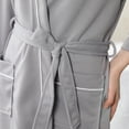 thumbnail image 4 of Defitshape Women's Waffle Robe Lightweight 3/4 Sleeve Solid Plain Belt Thin Bathrobe Spa Kimono Robes Belted Pocket Grey Small-Medium, 4 of 5