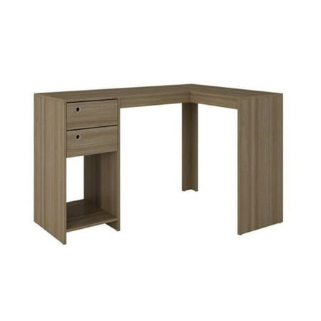 Hon Company Oak Desk - Bowery Hill L-Shaped Computer Desk in Oak