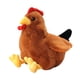 thumbnail image 3 of Muñeco de peluche de pollo para decoración de sala de estar, lindo juguete de animal de granja, muñeco de peluche marrón 40 cm, 3 of 9