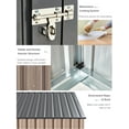 thumbnail image 4 of AECOJOY 6' x 8' Lean-To Metal Storage Shed with Sloped Roof and 2.3' Door for Bikes, Lawn Equipment and Garden Tools, Brown, 4 of 6