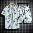 thumbnail image 2 of Conjuntos para hombre, camisetas de playa con estampado gráfico, ropa barata, camisetas, pantalones cortos, trajes para hombre, estilo coreano, novedad esencial a juego, 2 of 4