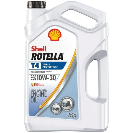 Shell Rotella T4 Triple Protection 10W-30 Diesel Engine Oil, 1
