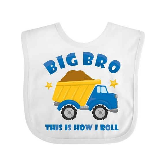 Inktastic Dump Truck Big Bro Boys Baby Bib