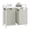White, variant on 46L Laundry Hamper with Shelf Laundry Basket Laundry Sorter with 2 Pull-Out and Removable Bags Shelf Rustic Brown and Black