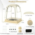 thumbnail image 3 of Gymax 4.2 x 4.2 FT Instant Pop up Tent Weatherproof Shelter Sports Tent for 1-2 People, 3 of 10