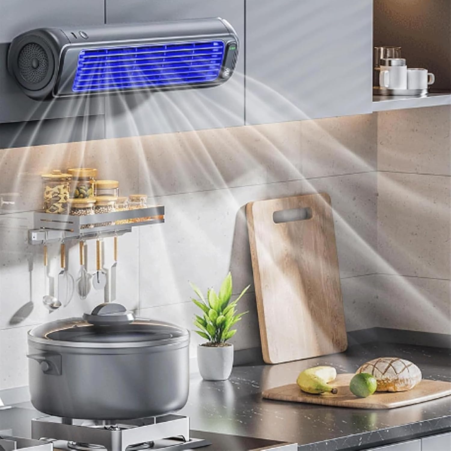 Breezamax Portable Air Cooler Fan - 3000mAh Battery, USB-C, Ultra Quiet, With Remote (White)