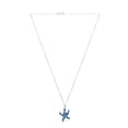 thumbnail image 5 of Juego de aretes y cadena con dije con forma de Estrella de mar, plata mexicana ley .925, azul, 5 of 5