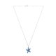 thumbnail image 5 of Juego de aretes y cadena con dije con forma de Estrella de mar, plata mexicana ley .925, azul, 5 of 5