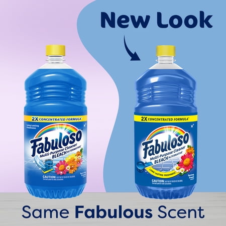 FABULOSO 2X MULTI-PURPOSE CLEANER BLEACH ALTERNATIVE, SPRING FRESH SCENT, 56 FL OZ