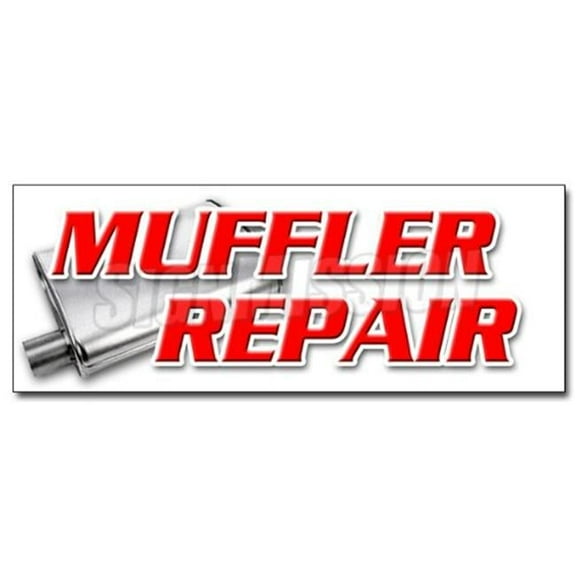 SignMission 36 in. Muffler Repair Decal Sticker - Brake Shop Auto Repair Oil Changes Repair