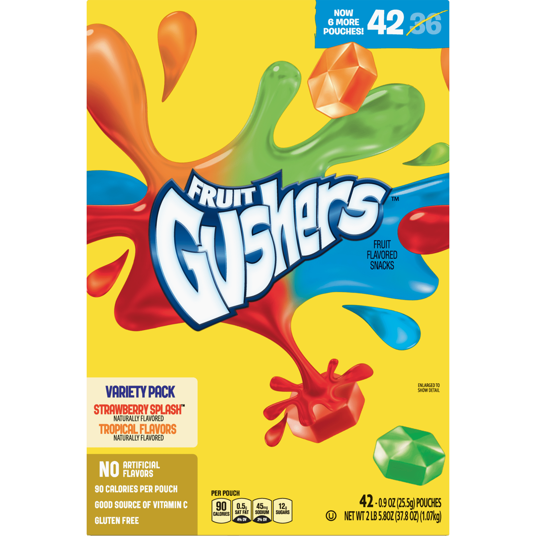 Betty Crocker Fruit Gushers Variety Pack 42Ct, 42 ct, 37.8 oz