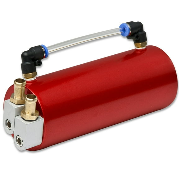 DNA Motoring OCT-RD Univeral Aluminum Racing Oil Catch Tank - Red Tank
