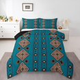 thumbnail image 2 of Erosebridal Tribal Aztec Bedding King Comforter Set, Triangle Geometry Down Comforter, Boho Theme Decor, Reversible 3pcs, 2 of 7