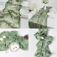 thumbnail image 5 of Knubmt Rustic Cheesecloth Table Runner Sheer Cloth Table Runner for Wedding Birthday Decoration, 35" x 133", 5 of 7
