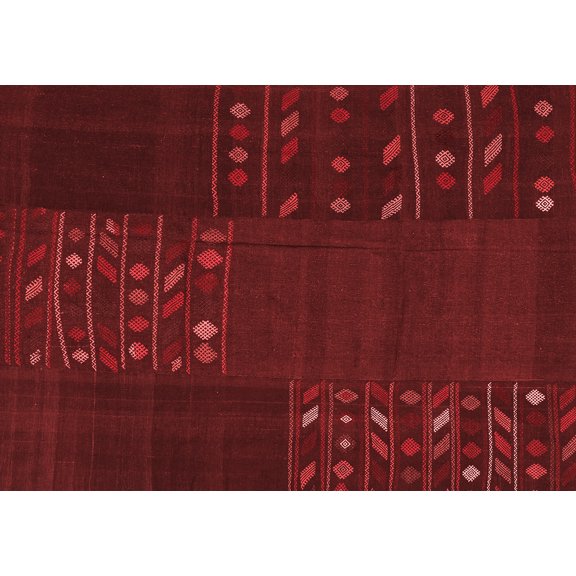 Ahgly Company Indoor Rectangle Patchwork Red Transitional Area Rugs, 2' x 3'