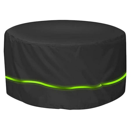 

1Pc Garden Table Cover Round Waterproof Cover Protection Cover for Home (Black)