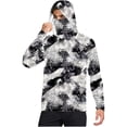 thumbnail image 2 of Wrtxtat Men's Sun Protection Hoodie UPF 50+ Fishing Hiking Shirt Long Sleeve SPF UV Shirt Rash Guard Lightweight Thin with Mesh Face Mask Gray#02 XL, 2 of 7