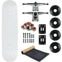 Moose Complete Skateboard Dip White 8.25" With Silver Trucks and Black Wheels