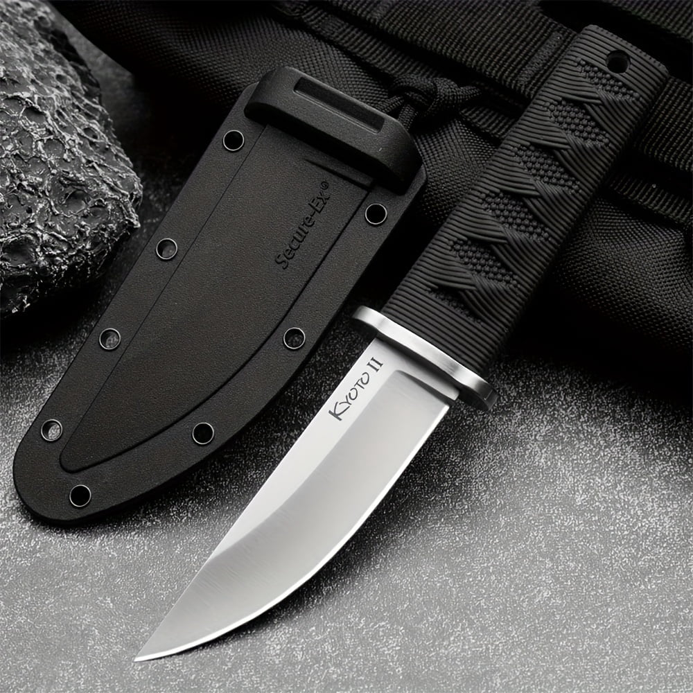 This Outdoor Knife Made of High-Quality Steel Features a Compact Design Suitable for Wilderness Survival.It Has an Insulated Rubber Grip And Comes with a K-Sheath,Activities Like Mountaineering
