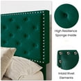thumbnail image 5 of SHA CERLIN Green King Upholstered Bed Frame with Adjustable Diamond Button Tufted Headboard, Adult, 5 of 8