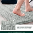 thumbnail image 4 of CHUN YI Non-Slip Bathroom Mat Absorbent Plush Polyester, 16"x24", Light Grey, 4 of 6