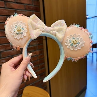 Lot De 12 Serre-têtes Minnie Mouse Pailletés Or Et Rose - Noeuds Princesse - Taille Unique