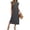 Gray, variant on Women's Slim Fit Sundress Tea-Length Sleeveless Crew Neck Solid Color Casual Party Cocktail Summer Dresses