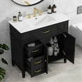 thumbnail image 2 of MAYEERTY 36" Bathroom Vanity with Sink Black Cabinet Drawers Solid Frame MDF One Package, 2 of 6