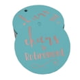 thumbnail image 1 of Inkdotpot Rose Gold Foil Paper Hang Tags Cheers To Retirement Favor Tags 100 Pieces, 1 of 1