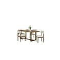 thumbnail image 2 of Darla 5Pc 72"W Rect Walnut Oak Wood Fin Sled Dining Set+Beige Sherpa Fabric Chrs, 2 of 6