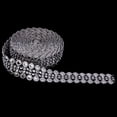 thumbnail image 2 of Acrylic Rhinestone Diamond Ribbon 4 Row (1 Roll ) Crystal Rhinestone Close Chain s for Weeding DIY Decoration, 2 of 8