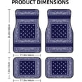 thumbnail image 2 of Rust Red Oriental Rug 4 Pieces Car Floor Mats Car Carpets Full Sets Universal Fit for SUV, Vans, Sedans, Trucks All Weather Protection Auto Foot Carpet, 2 of 6