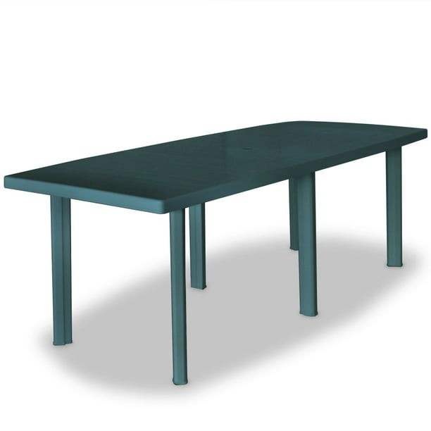 Plastic Rectangle Dining Table, Plastic Outdoor Dining Table With Umbrella Hole