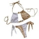 thumbnail image 1 of Trajes de Baño de Bikini de Mujer de Color Sólido Sexy de Moda Dividido con Pantalones, Nylon de Corte Alto para la Piscina de Playa Y las Vacaciones de Verano, 1 of 8