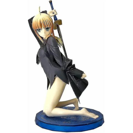 ACGN Figure Anime Aniplex Fate Saber Black Shirt Suit Kneeling Position Collection