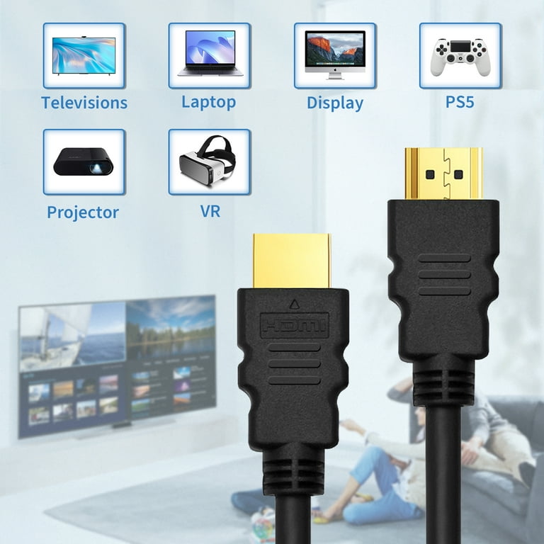 5-Pack 4K HDMI Cable Foot 18Gbps High Speed HDR, 60Hz HDMI