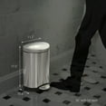 thumbnail image 4 of Simplehuman 10 Liter / 2.6 Gallon Small Bathroom Step Trash Can Brushed Stainless Steel, 4 of 5