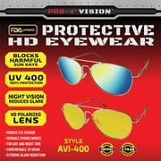 Polarized Sunglasses with Night Driving Glasses - AVI 2 Pack