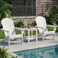 thumbnail image 4 of Table d'Appoint Extérieure, Petite Table Adirondack à Deux Niveaux en HIPS, Table Carrée Imperméable pour l'Extérieur, Tables d'Extrémité Modernes pour Balcon, Patio, Piscine, Plage, Véranda, Terrasse, Usage Intérieur Ou Extérieur, Blanc, 4 of 7