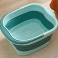 thumbnail image 2 of Naiovety Lavabo plegable y portátil para baño de pies, portátil y fácil de limpiar, para relajación en el hogar Juegos de accesorios de baño azul claro, 2 of 6