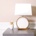 thumbnail image 6 of Pasargad Home Orb White Circular Marble and Metal Table Lamp with Shade, 6 of 7