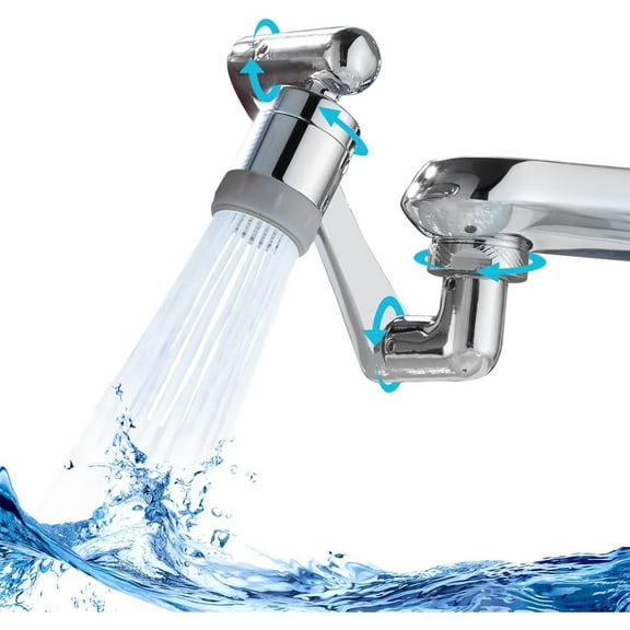 Bohorizon Faucet Extender for Kids, 1440 ° Swivel Sink Sprayer Attachment Pack of 1, Silver