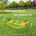 thumbnail image 5 of XSS008 high quality kids seesaw plastic seat playground equipment cute baby plastic rocker outdoor children blue and green steel tube, 5 of 6